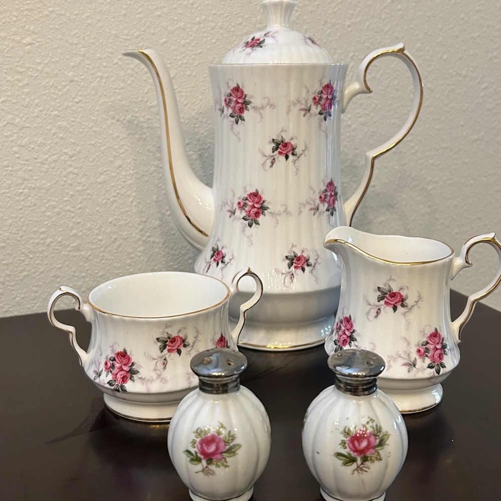 Vintage Princess House by Hammersley Windsor Rose fine bone china tea/coffee set - Picture 9 of 15